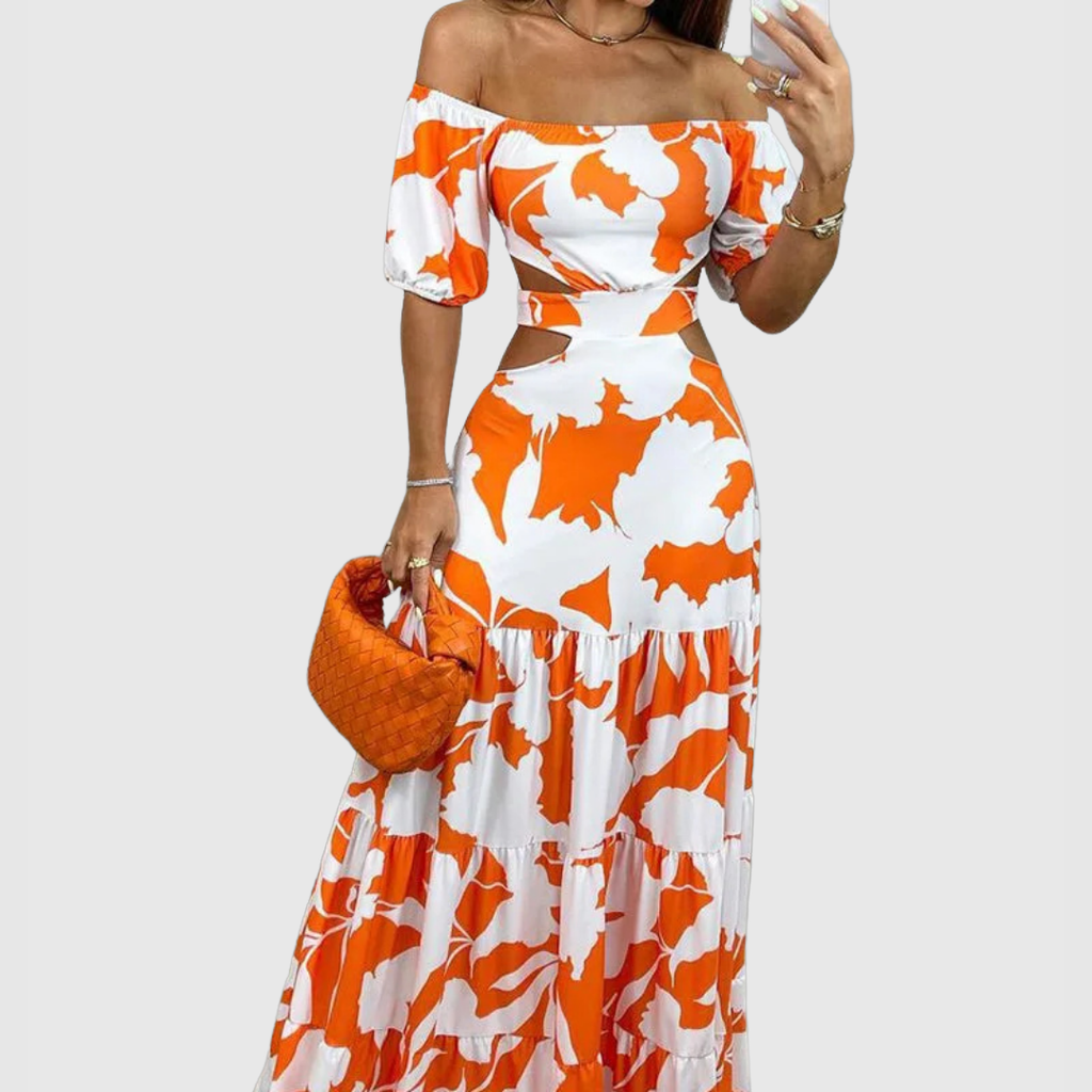 Everly | Off-Shoulder Tiered Maxi Dress