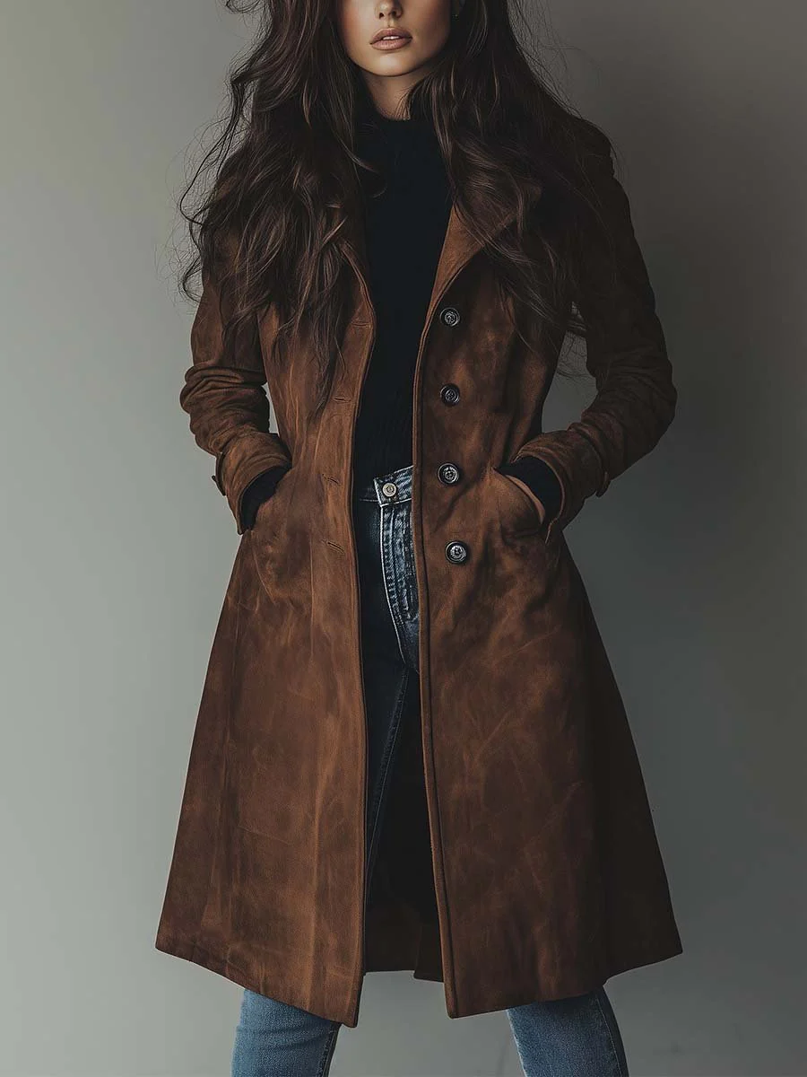 Priscilla | Suede Trench Coat