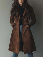 Priscilla | Suede Trench Coat