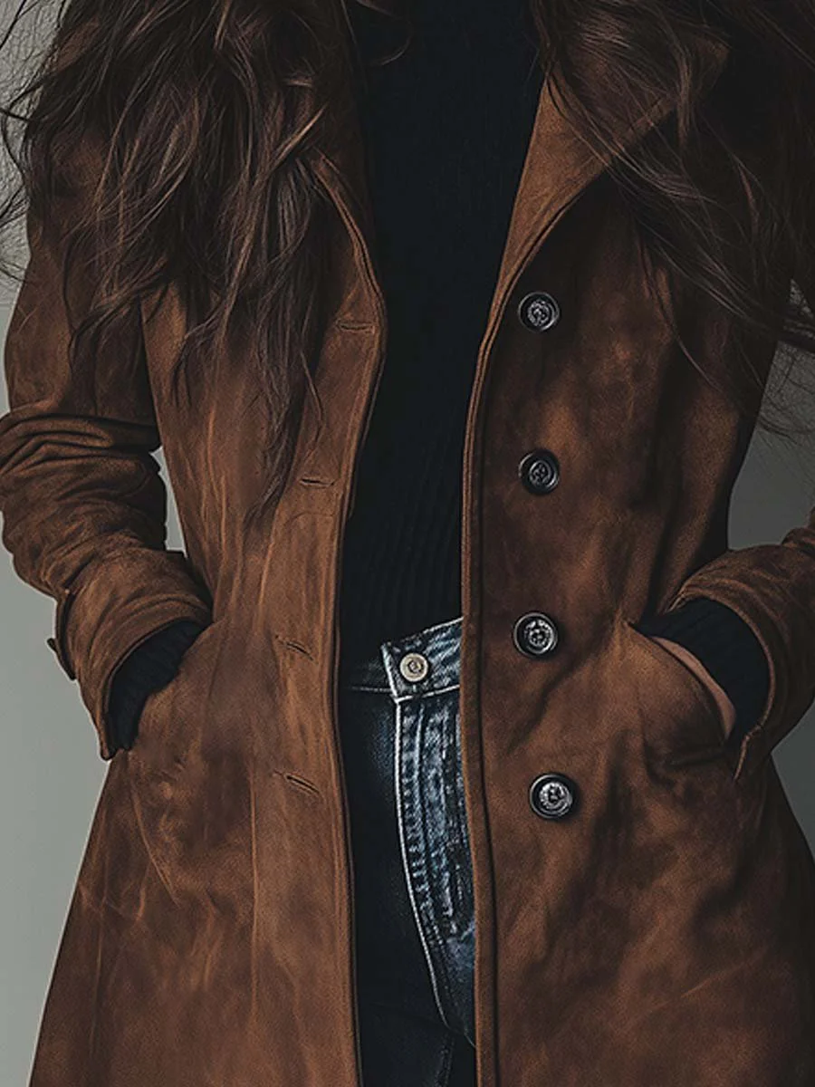 Priscilla | Suede Trench Coat