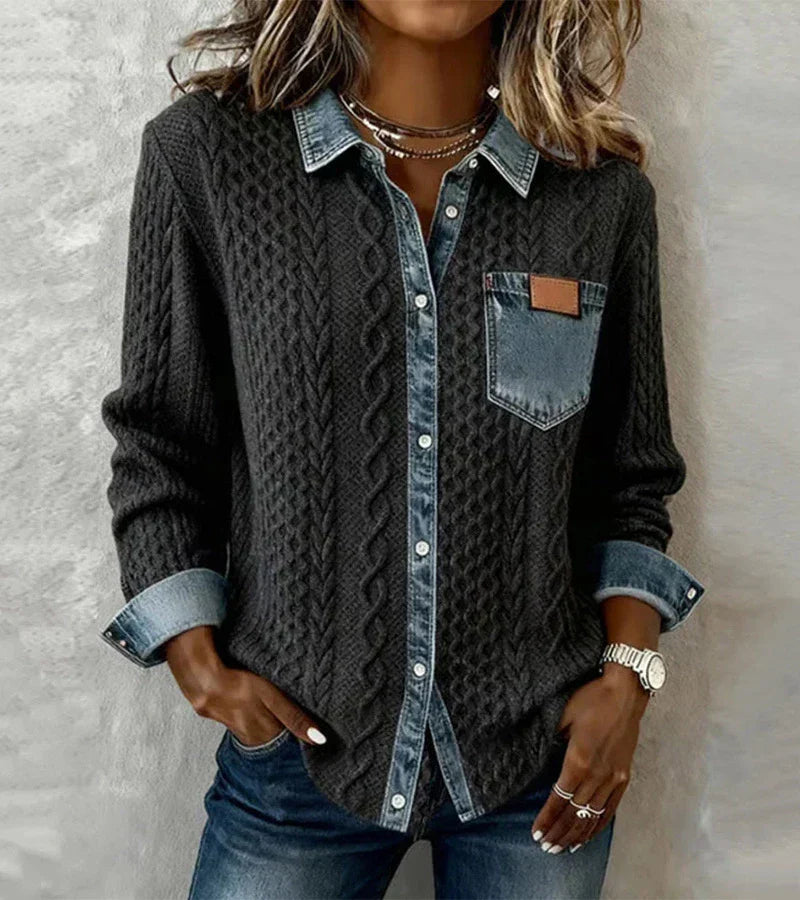 Ava | Braided Knit Top