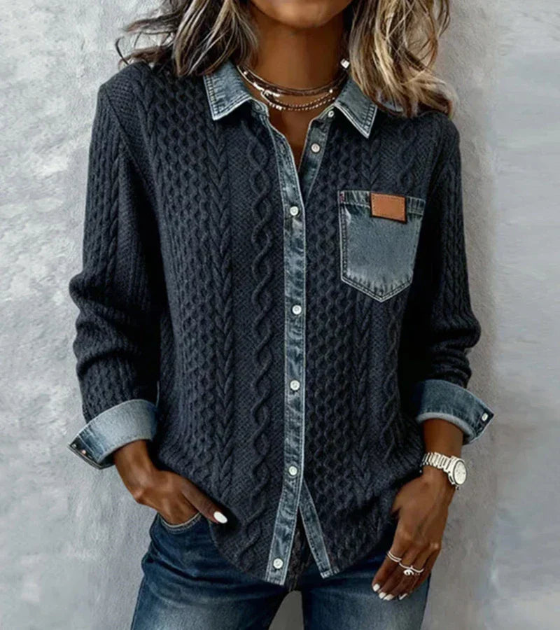 Ava | Braided Knit Top