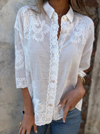 Yvonne | Embroidered Lace Blouse