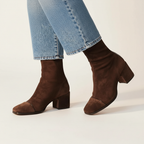 Chloe | Square Toe Block Heel Boots