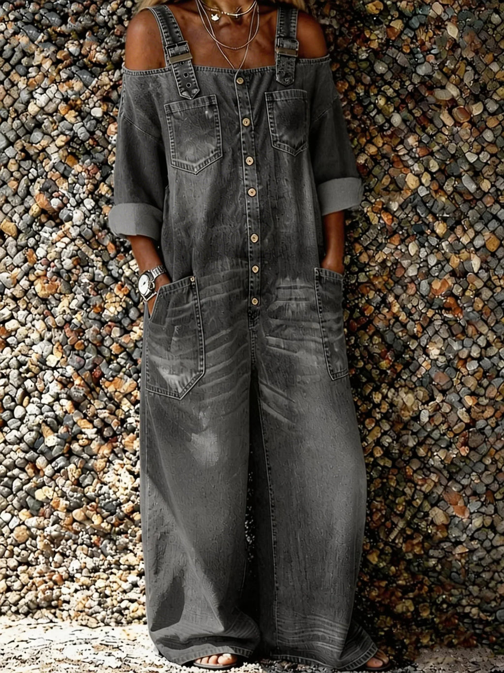 Zoe | Denim Overall Jumpsuit
