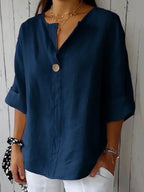 Nadine | Casual V-Neck Blouse