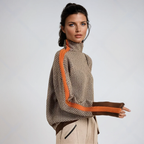 Delia | Striped Roll Neck Jumper
