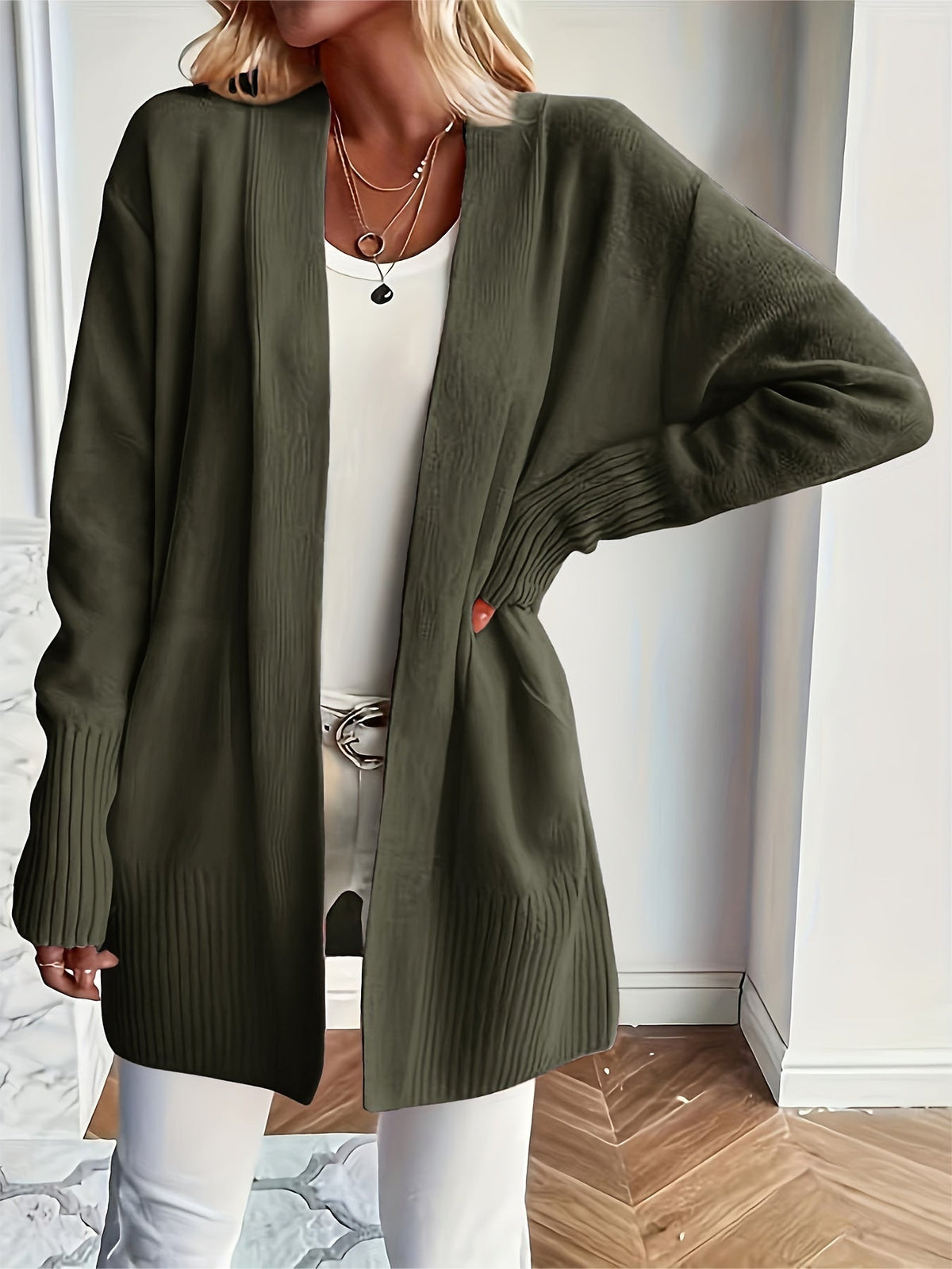 Flora | Women's Longline Relaxed Cozy Cardigan