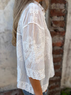 Yvonne | Embroidered Lace Blouse