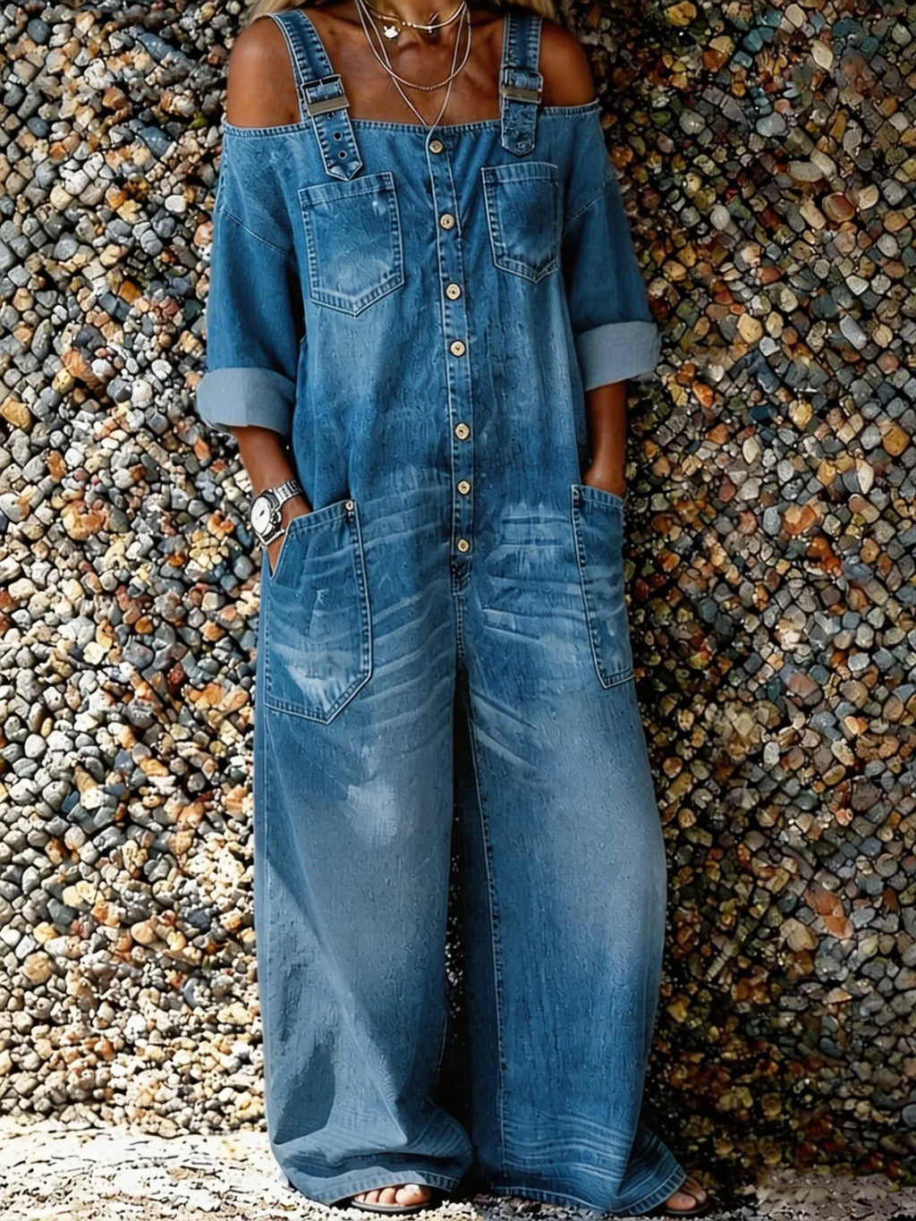 Zoe | Denim Overall Jumpsuit
