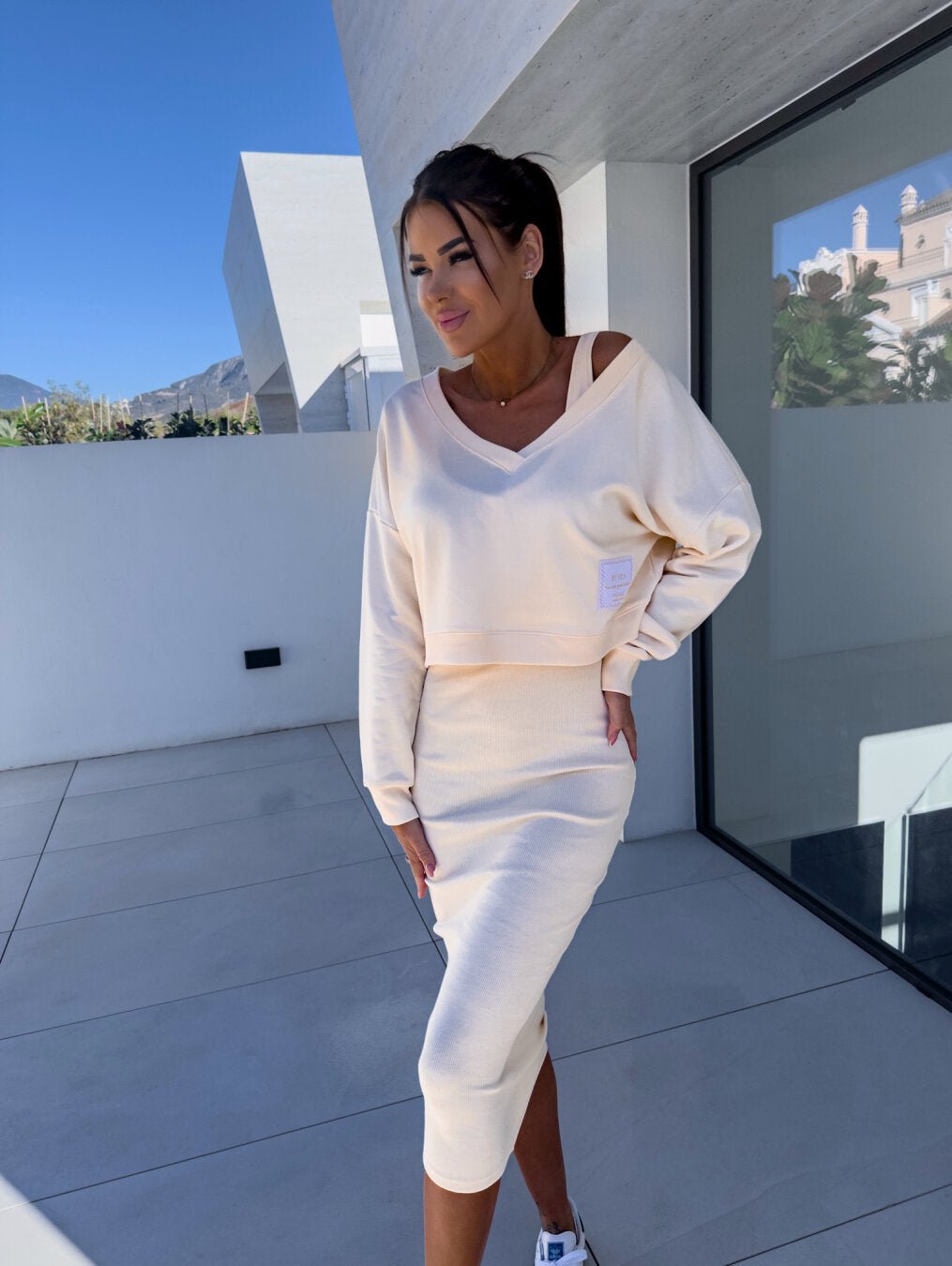 Andrea | Layered Sweatshirt and Dress Set