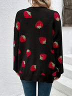 Cecile | Strawberry Motif Cardigan