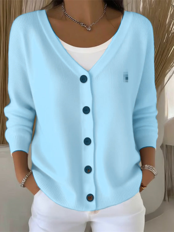 Margaret | Button V-Neck Sweater