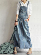 Demi | Denim Overall Dress