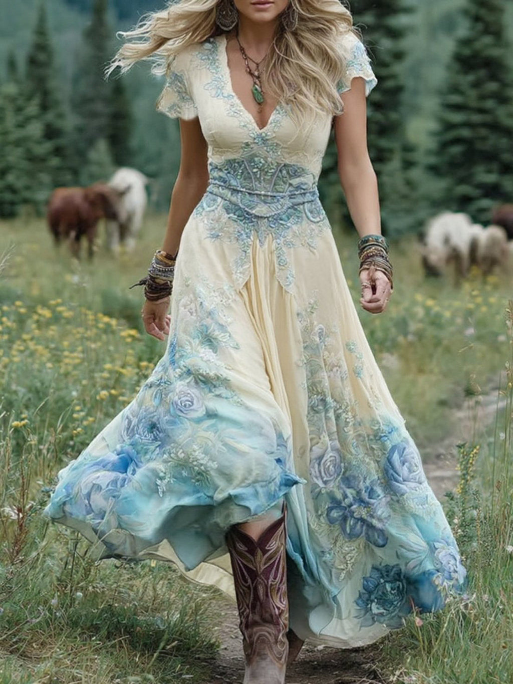Genevieve | Floral Maxi Dress