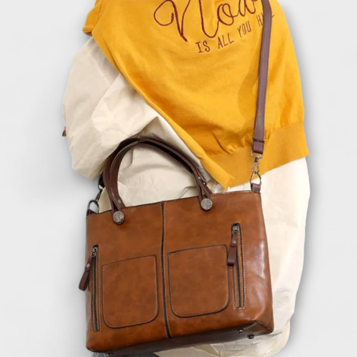Sabrielle | Vintage Tote with Twin Front Pockets