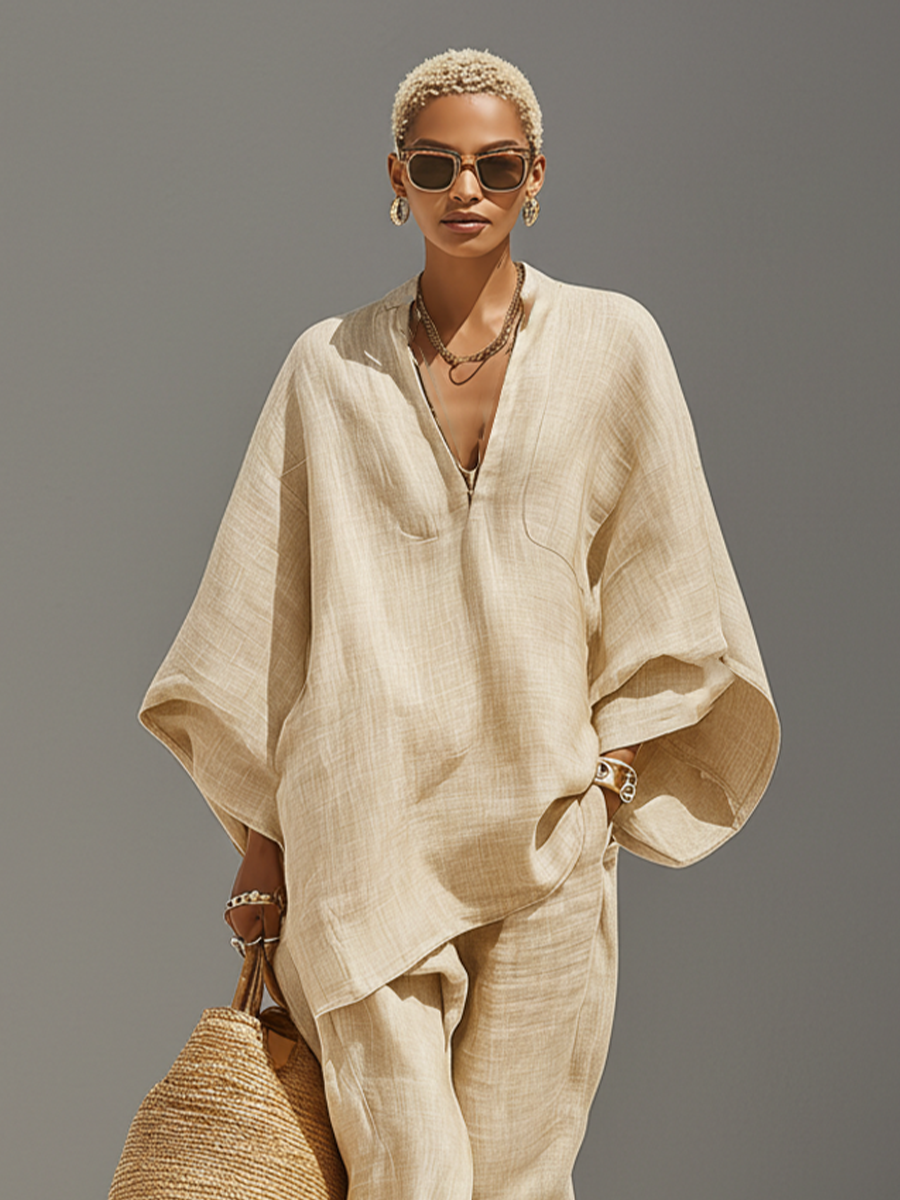 Solenne | Textured Asymmetric Two-Piece Set
