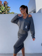 Andrea | Layered Sweatshirt and Dress Set