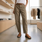Beatrice | High Waist Tapered Trousers with Pockets