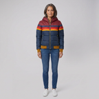 Coretta | Colour-Block Stripe Puffer