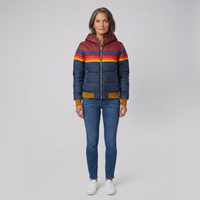 Coretta | Colour-Block Stripe Puffer