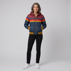 Coretta | Colour-Block Stripe Puffer