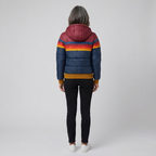 Coretta | Colour-Block Stripe Puffer