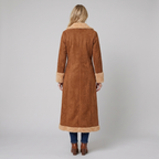 Seraphina | Faux Suede Fur Trimmed Trench Coat