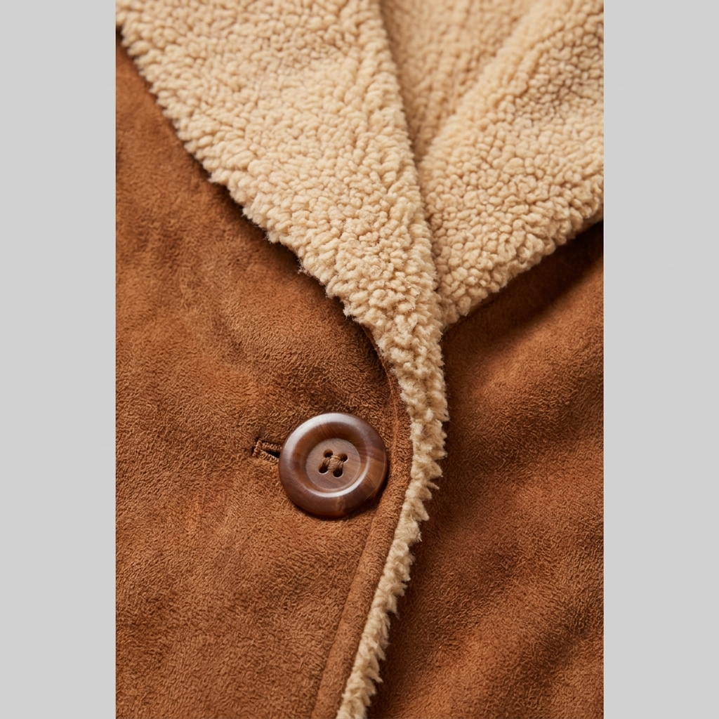 Seraphina | Faux Suede Fur Trimmed Trench Coat