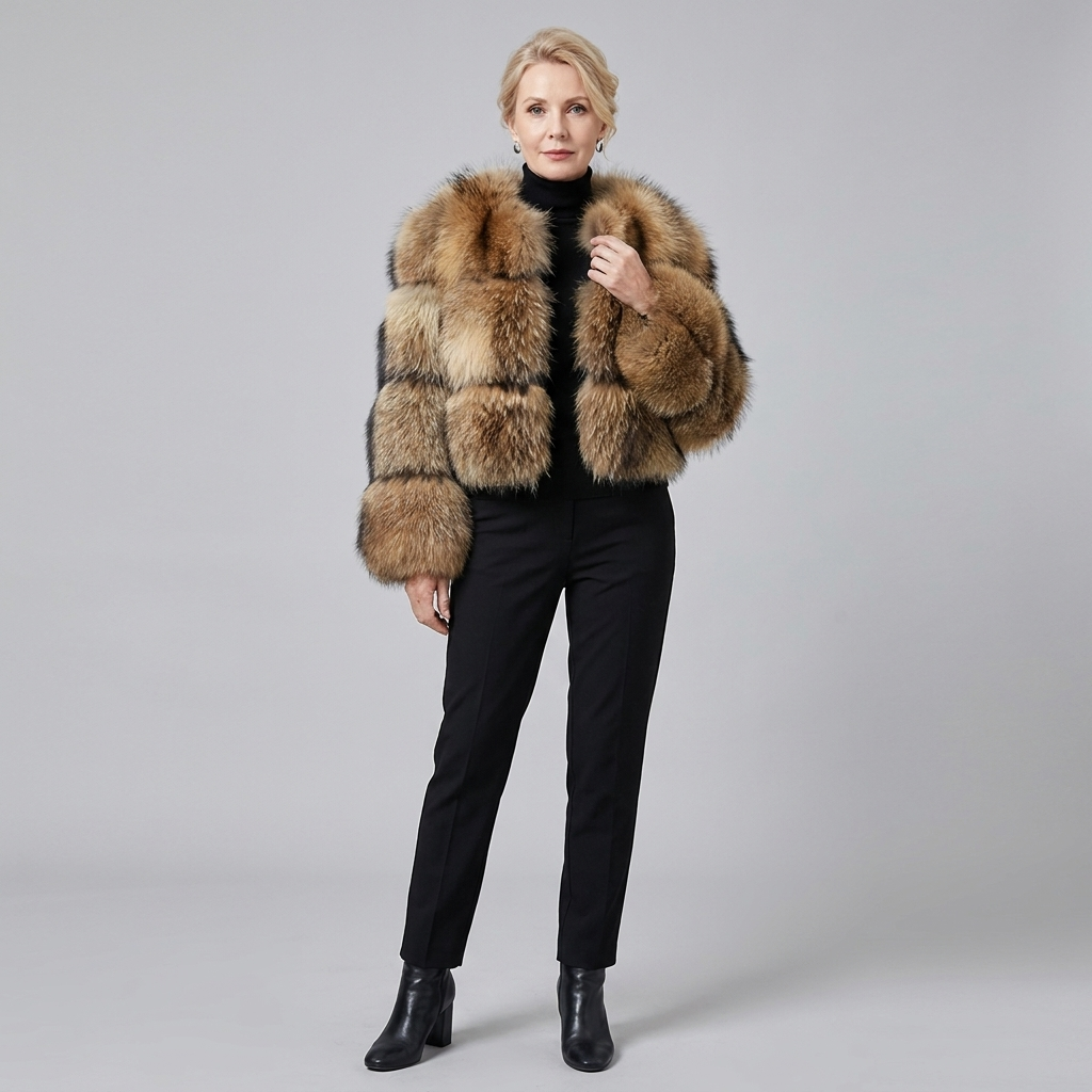 Lucienne | Faux Fur Trim Mid-Length Coat