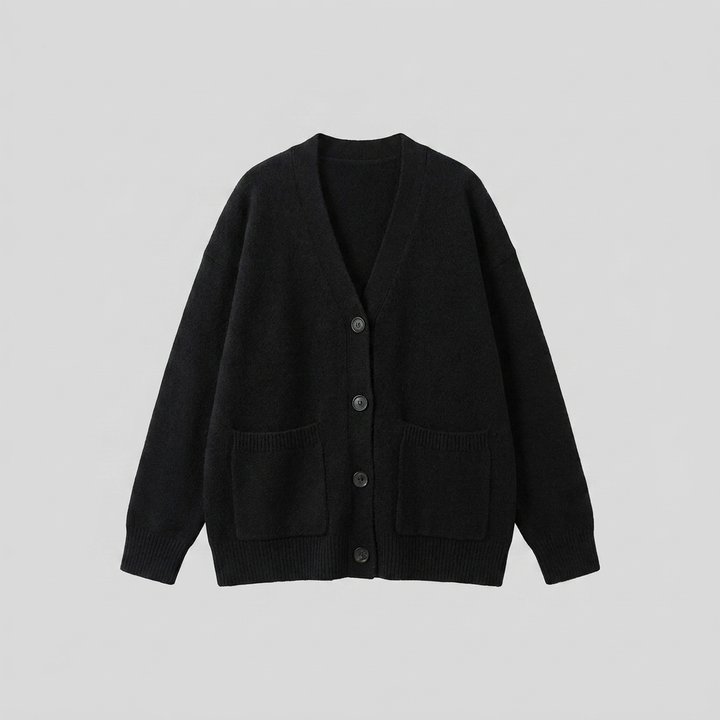 Marilou | Deep V-Neck Pocket Cardigan