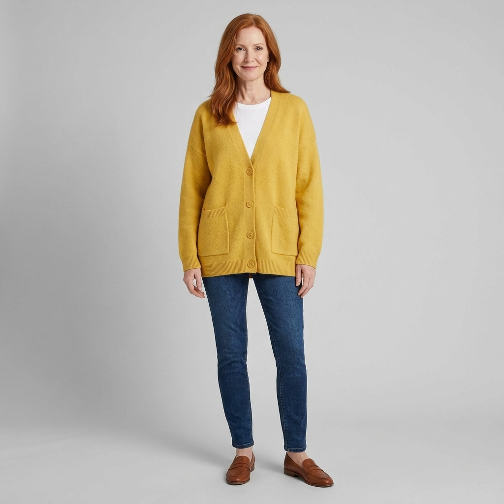 Marilou | Deep V-Neck Pocket Cardigan