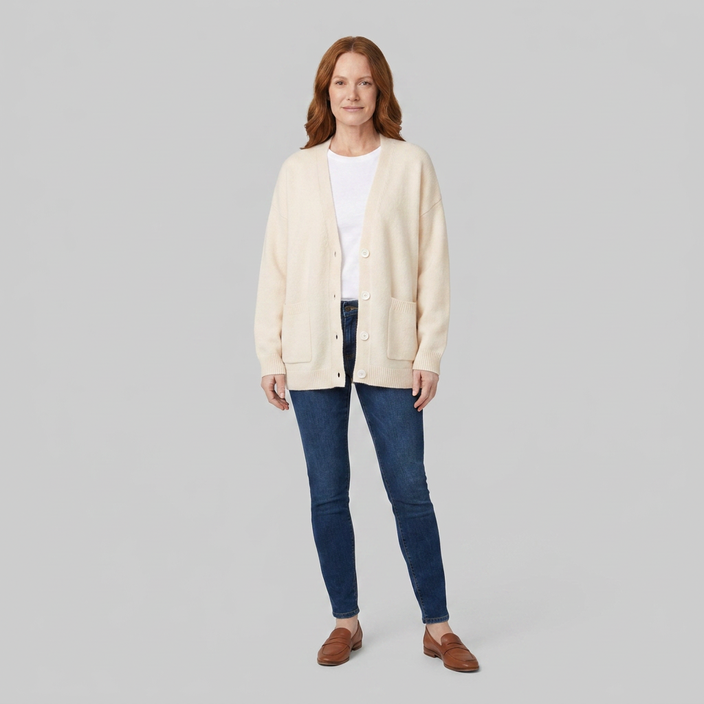 Marilou | Deep V-Neck Pocket Cardigan