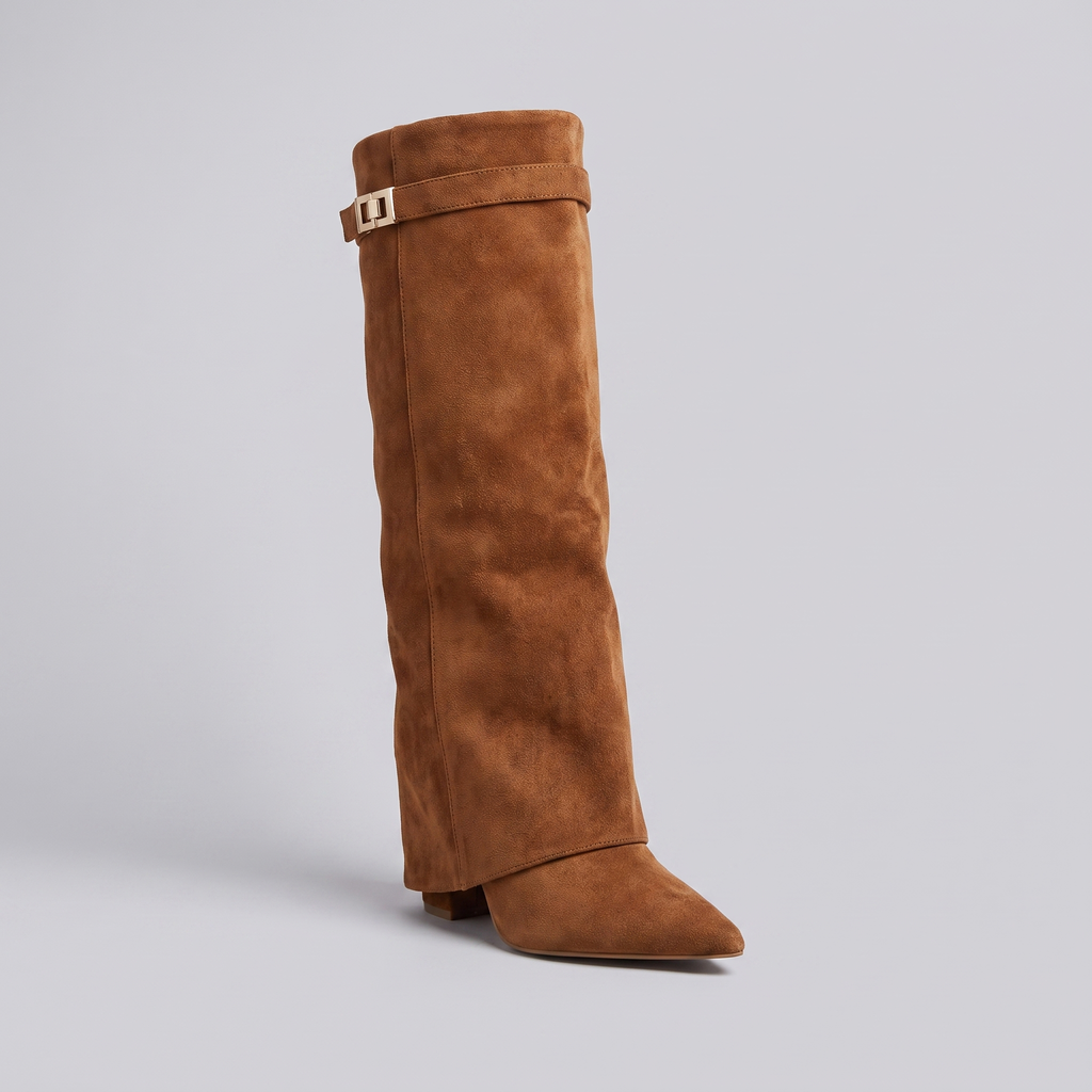 Cassia | Fold-Over Knee Boots
