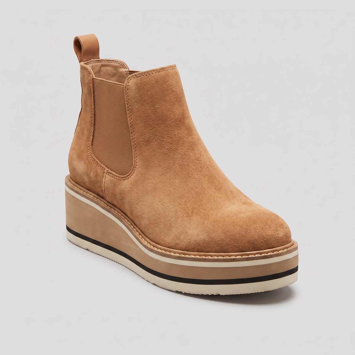 Lorelei | Striped Platform Chelsea Boots