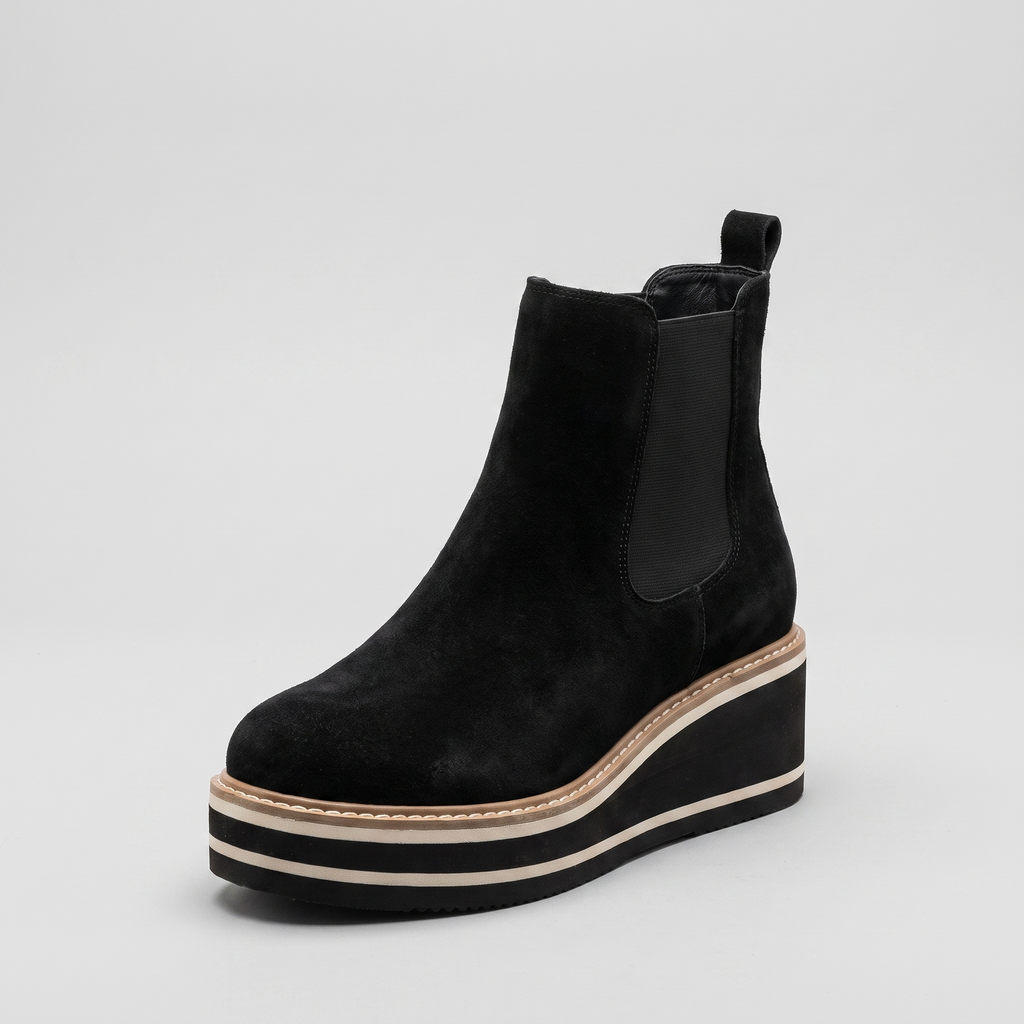 Lorelei | Striped Platform Chelsea Boots