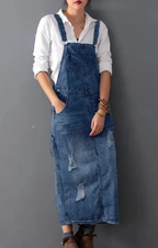 Demi | Denim Overall Dress
