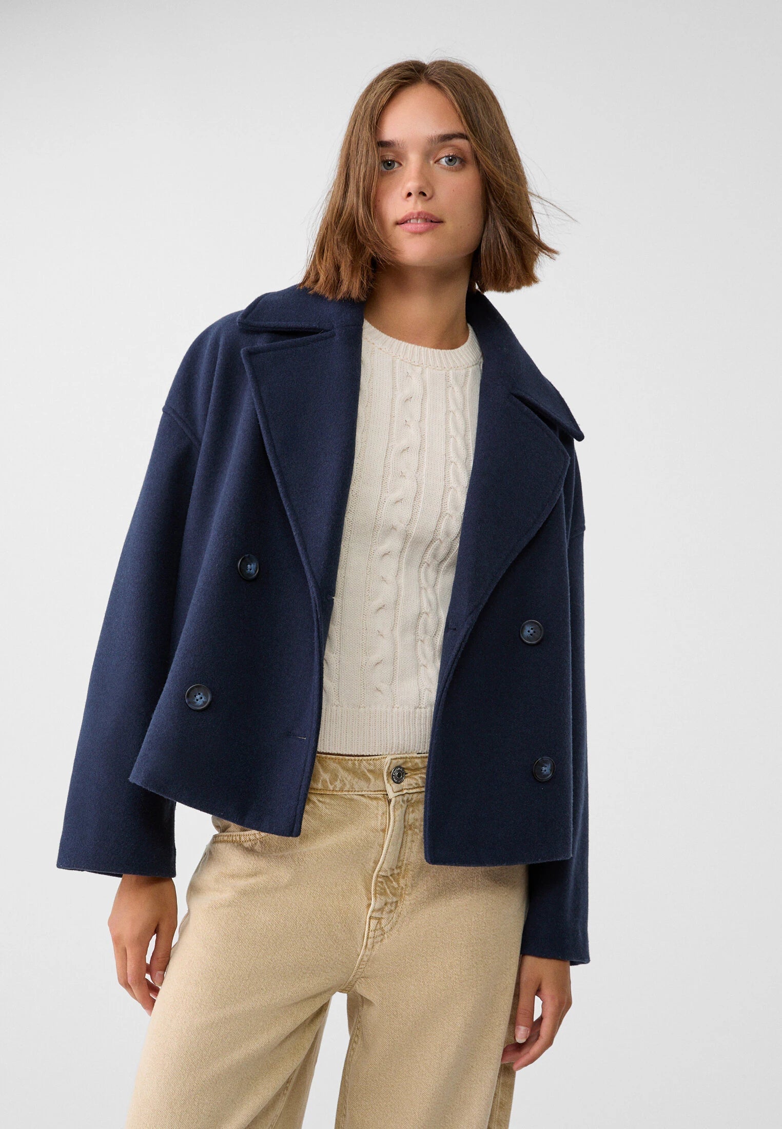 Ivy | Cropped Double-Breasted Jacket