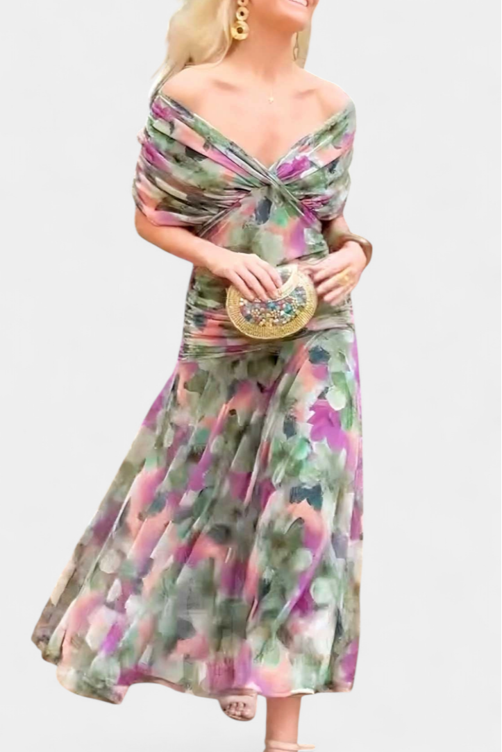 Fiona | Off-Shoulder Elegant Maxi Dress