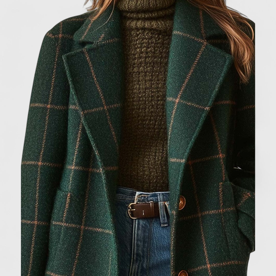 Denise | Checked Tailored Coat