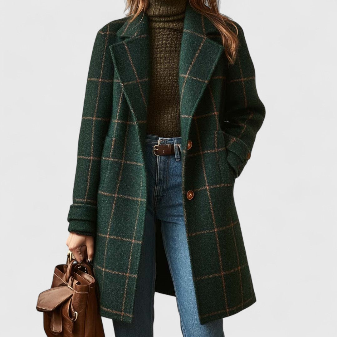 Denise | Checked Tailored Coat