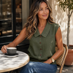 Vera | Sleeveless V-Neck Blouse