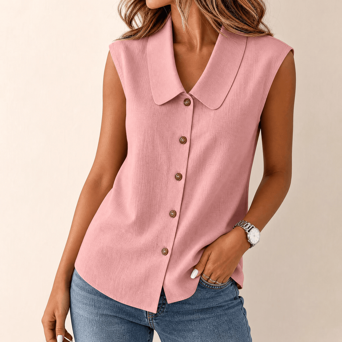 Vera | Sleeveless V-Neck Blouse