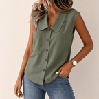 Vera | Sleeveless V-Neck Blouse
