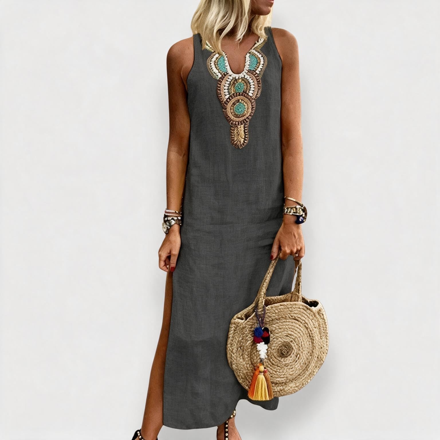 Sunny | Embroidered Boho Dress