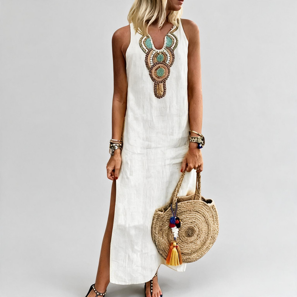 Sunny | Embroidered Boho Dress