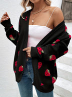 Cecile | Strawberry Motif Cardigan