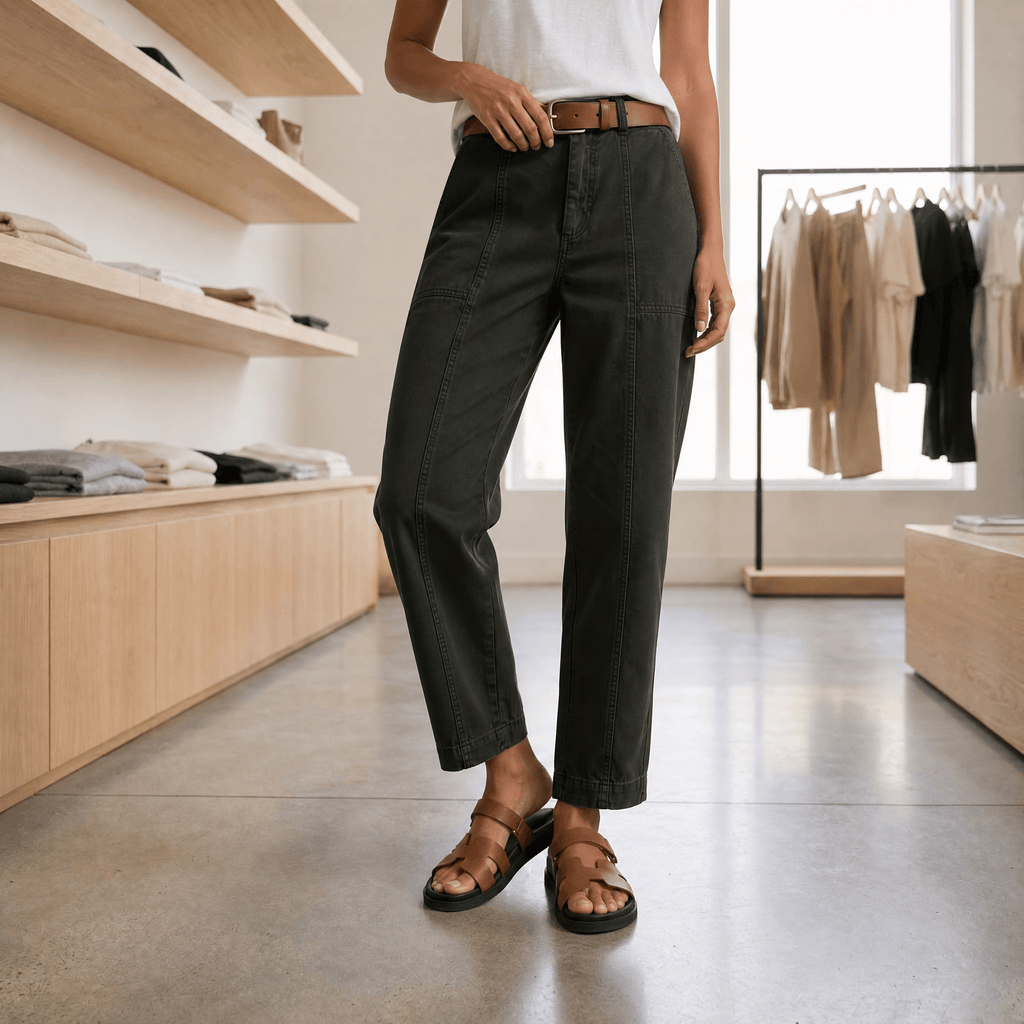 Beatrice | High Waist Tapered Trousers with Pockets