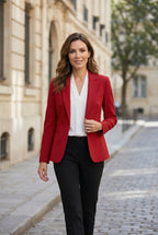 Estella | Tailored Blazer Lapel Collar Button Closure Slim Fit