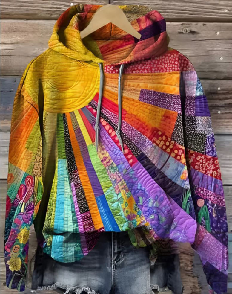 Laura | Boho Patchwork Hoodie